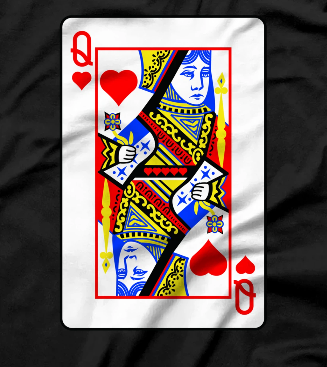 Queens Of Hearts Poker Card Games Playing Cards Black Jack T-Shirt