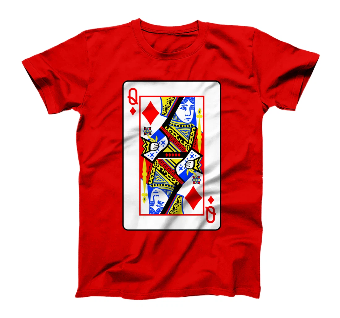 Queens Of Diamonds Poker Card Games Playing Cards Black Jack T-Shirt