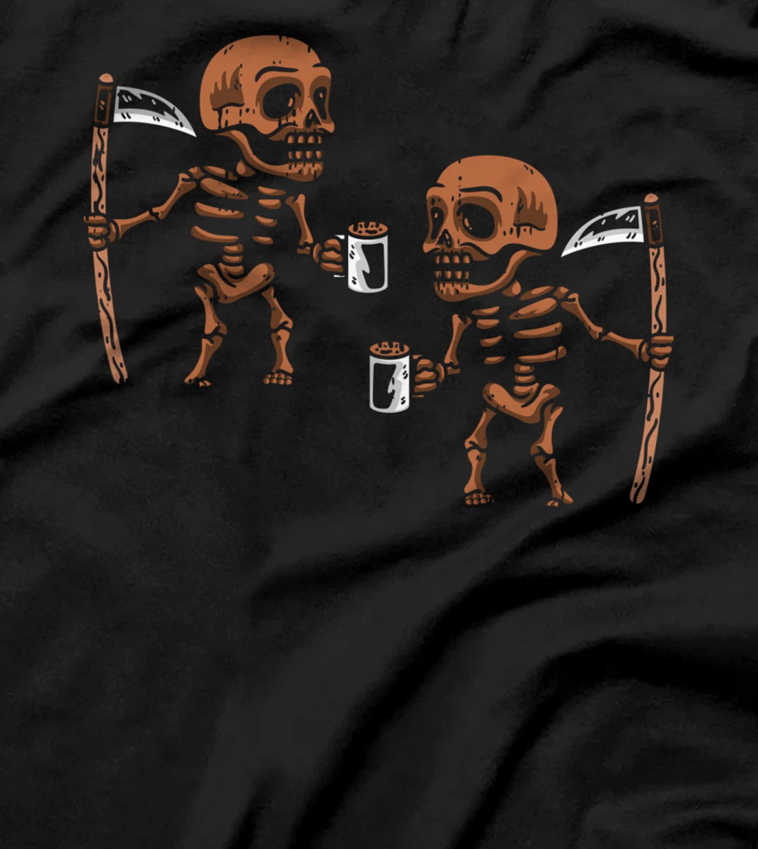 Melanin Skeleton Drinking Coffee Black History Month BLM T-Shirt