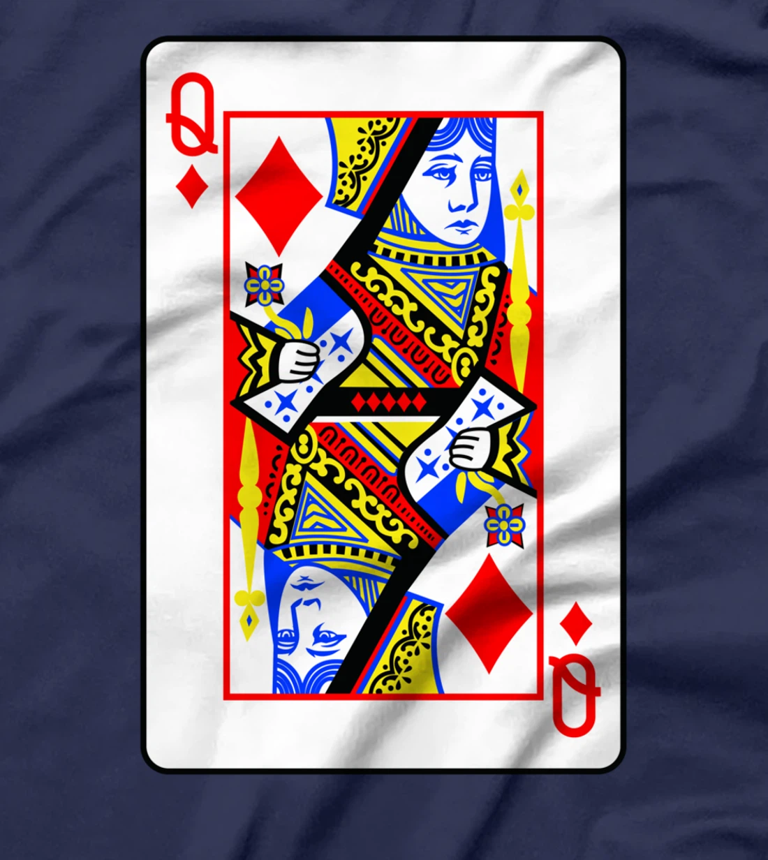 Queens Of Diamonds Poker Card Games Playing Cards Black Jack T-Shirt