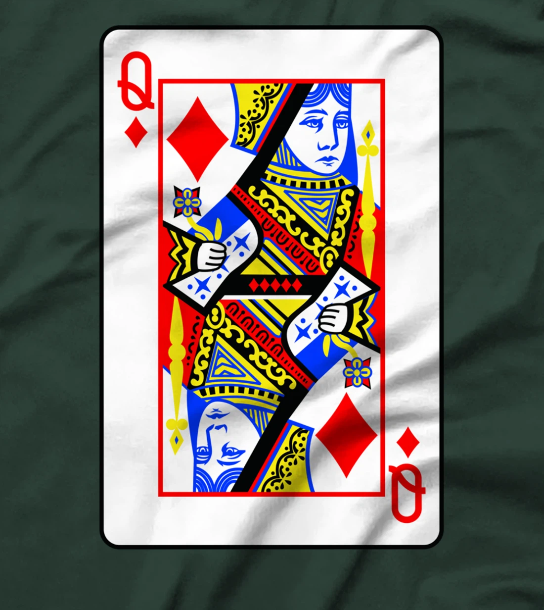 Queens Of Diamonds Poker Card Games Playing Cards Black Jack T-Shirt