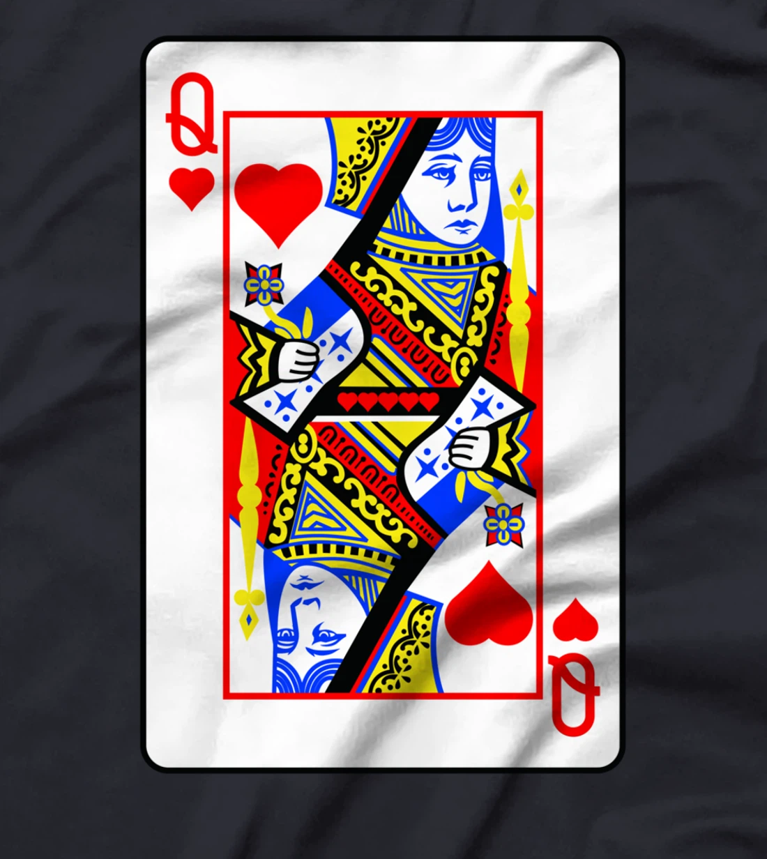 Queens Of Hearts Poker Card Games Playing Cards Black Jack T-Shirt