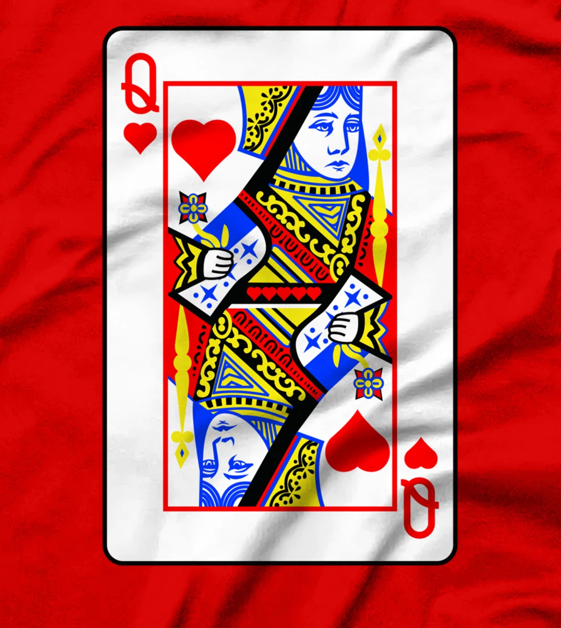 Queens Of Hearts Poker Card Games Playing Cards Black Jack T-Shirt