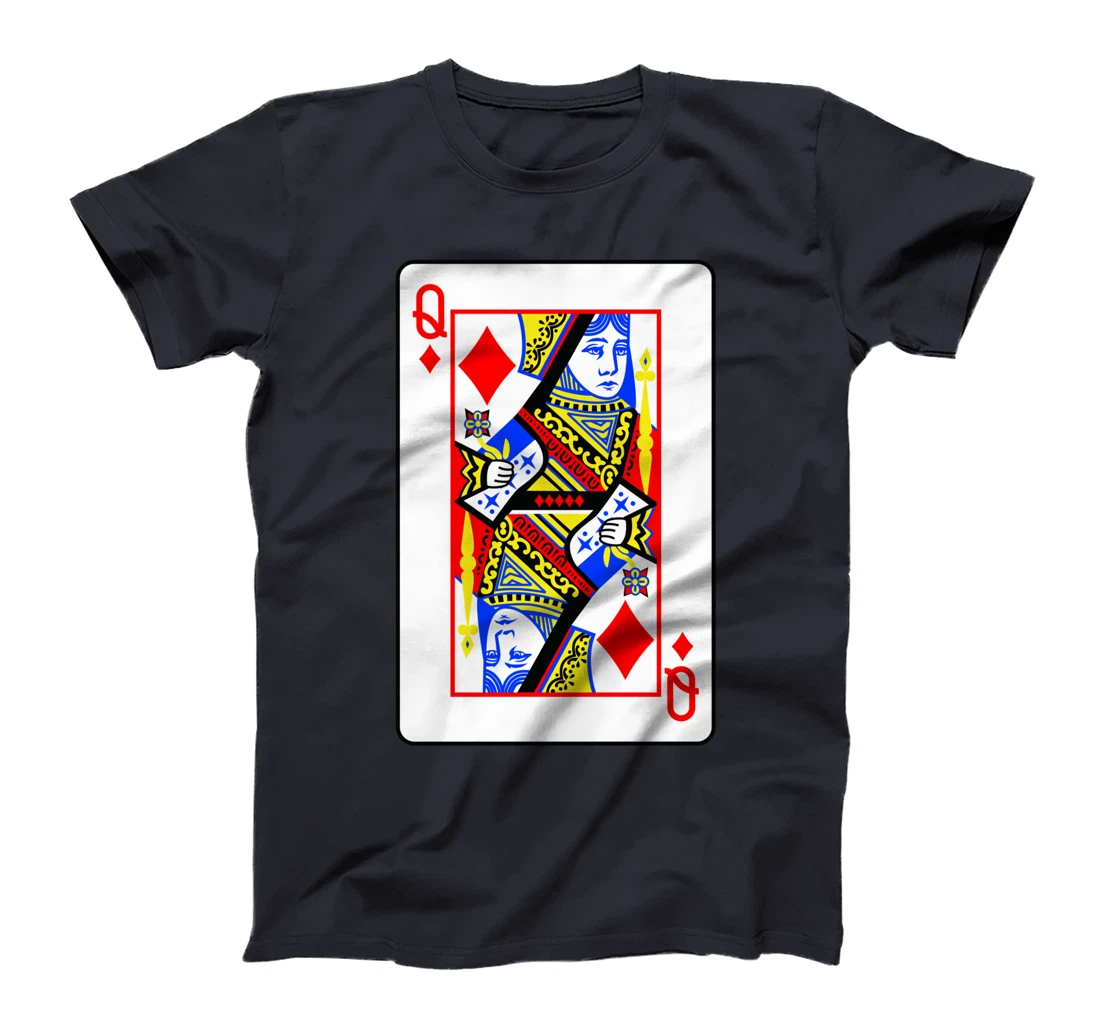 Queens Of Diamonds Poker Card Games Playing Cards Black Jack T-Shirt