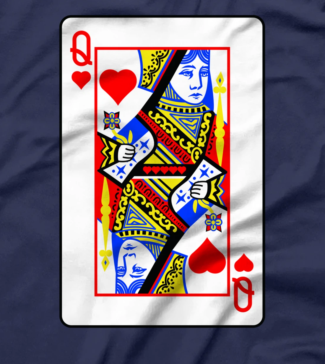 Queens Of Hearts Poker Card Games Playing Cards Black Jack T-Shirt