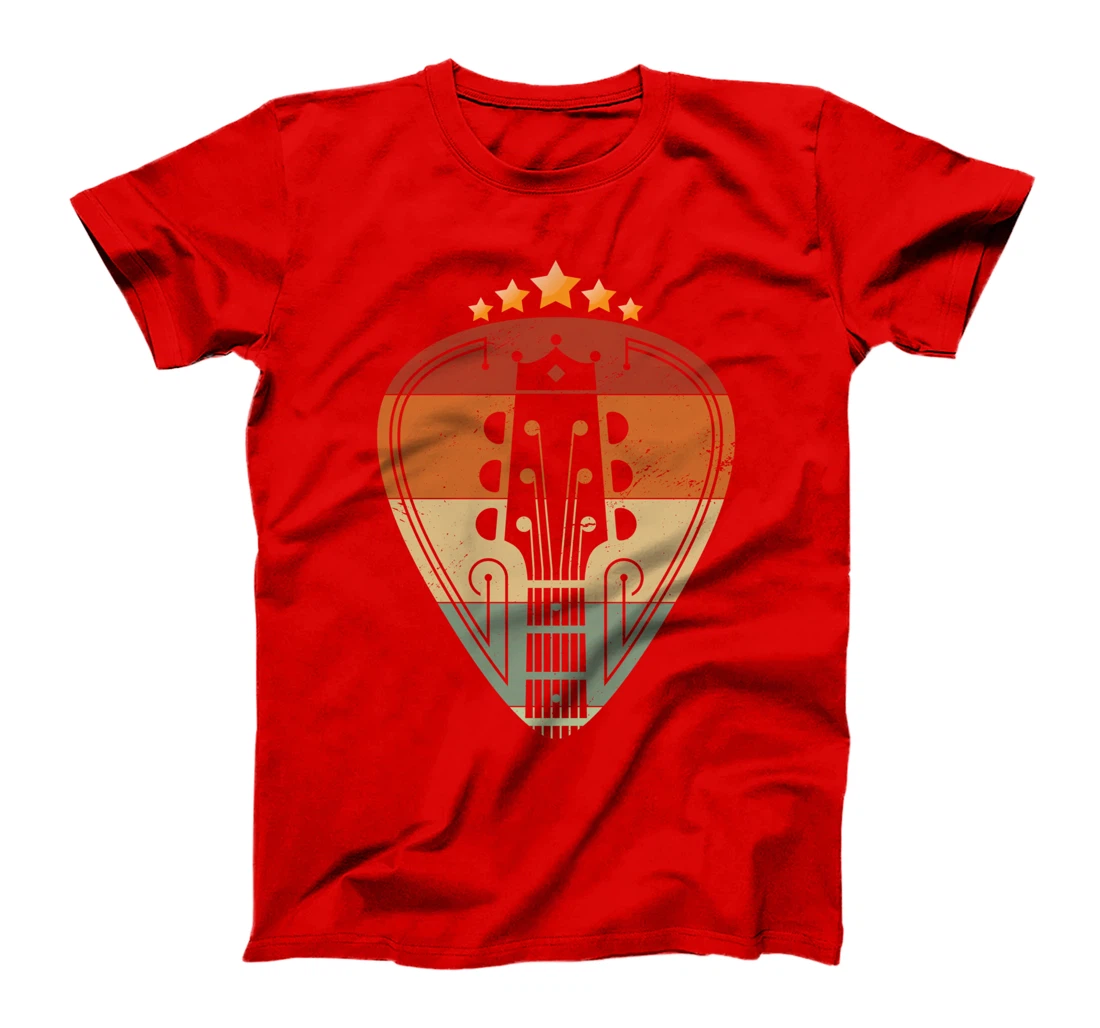 Guitar Pick Player Guitarist Retro Vintage T-Shirt