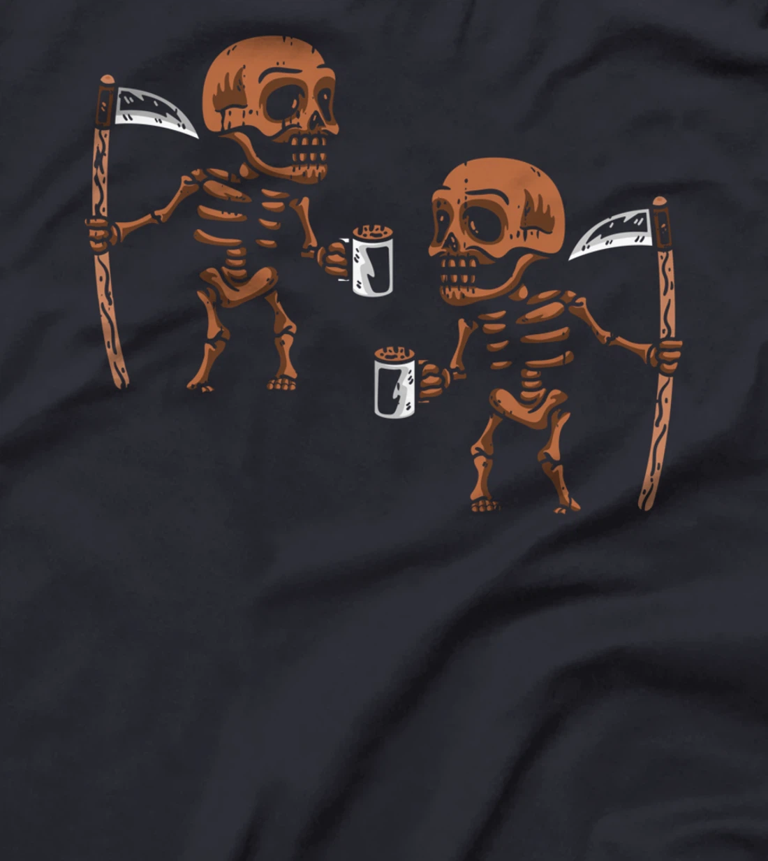 Melanin Skeleton Drinking Coffee Black History Month BLM T-Shirt