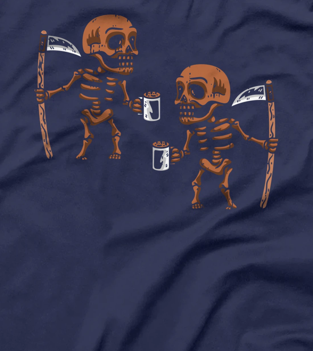 Melanin Skeleton Drinking Coffee Black History Month BLM T-Shirt