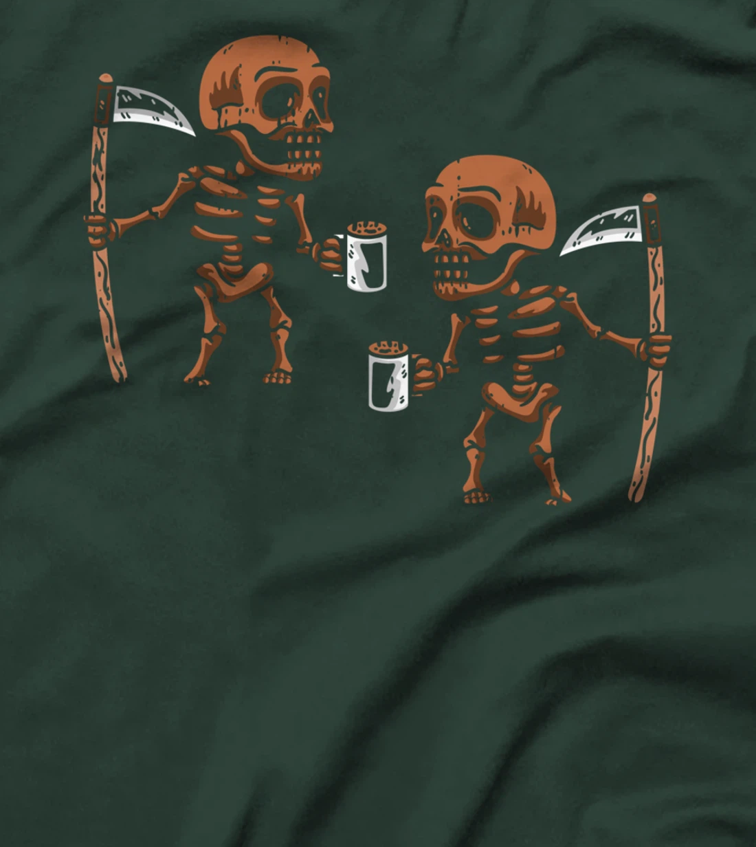 Melanin Skeleton Drinking Coffee Black History Month BLM T-Shirt