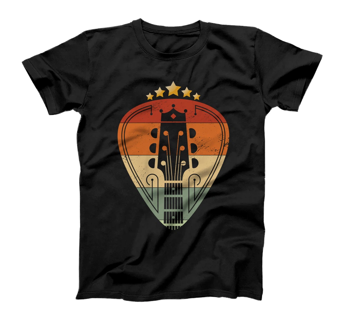 Guitar Pick Player Guitarist Retro Vintage T-Shirt