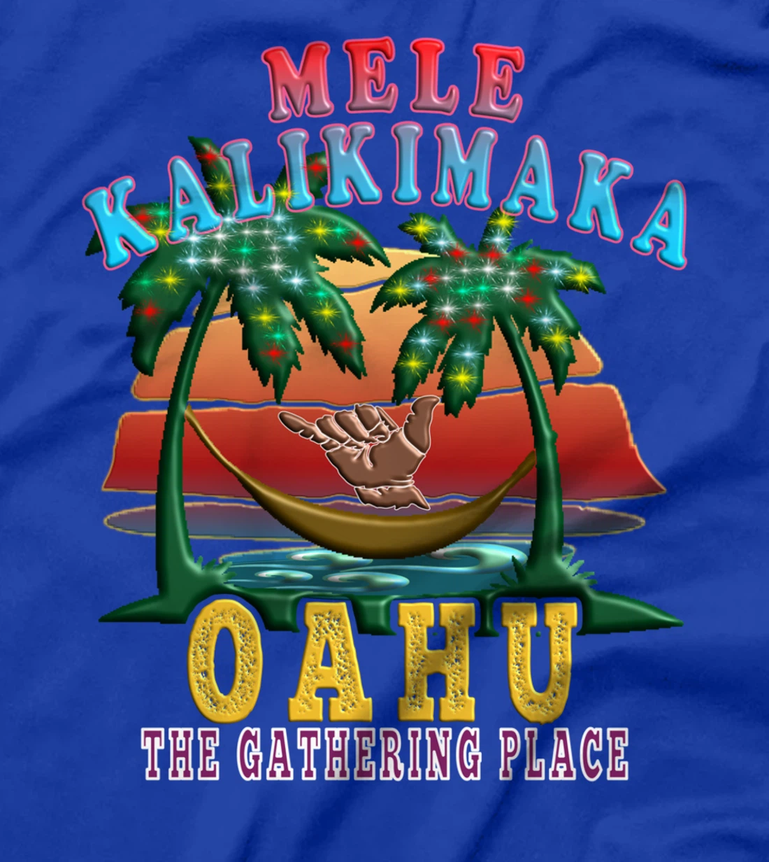 Merry Christmas Mele Kalikimaka Oahu Hawaii T-Shirt