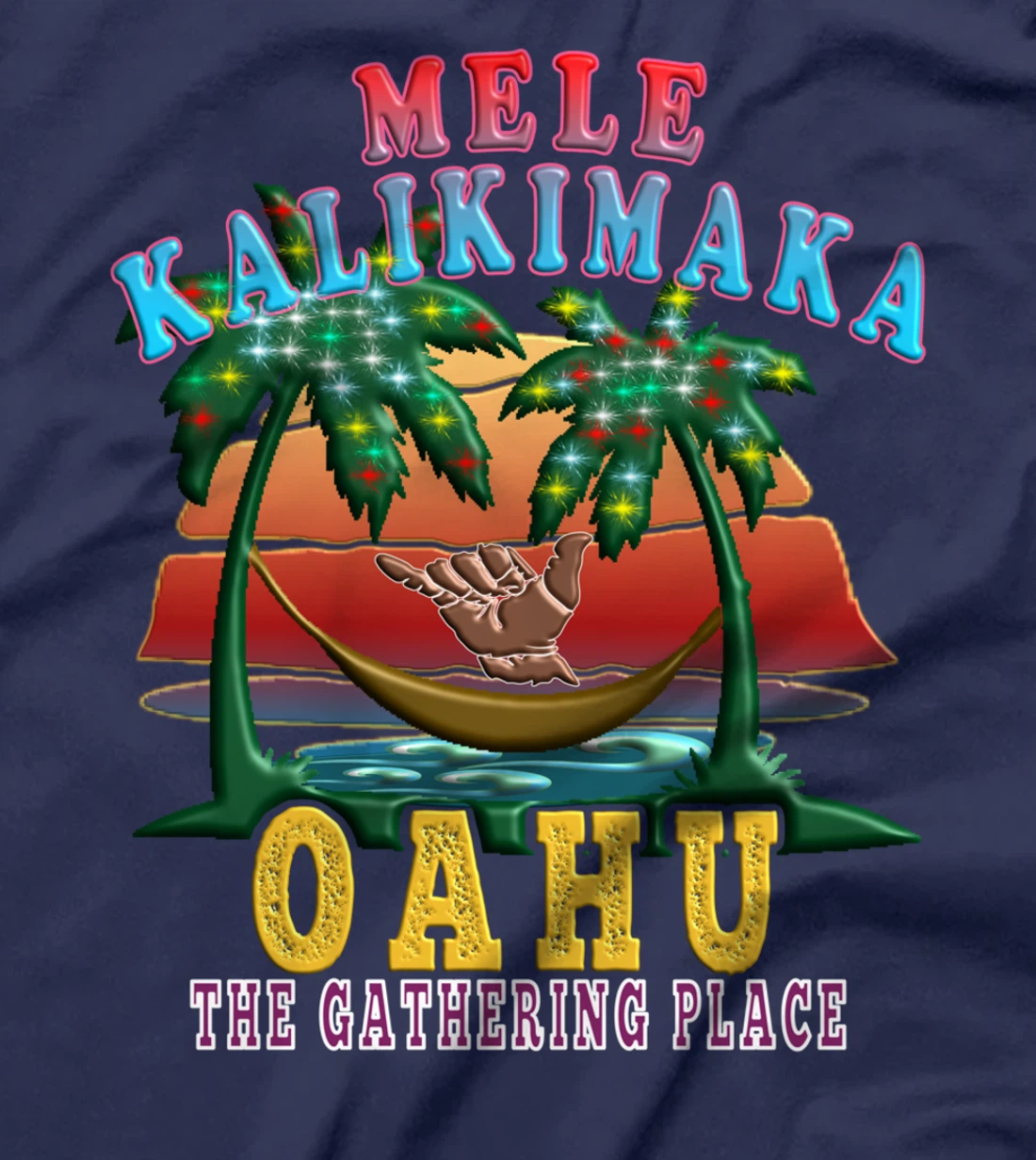 Merry Christmas Mele Kalikimaka Oahu Hawaii T-Shirt