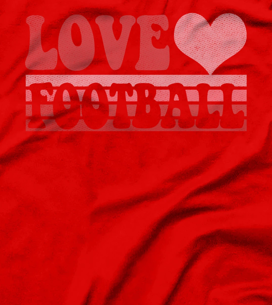 Retro Vintage Heart Love Football Groovy Valentine T-Shirt