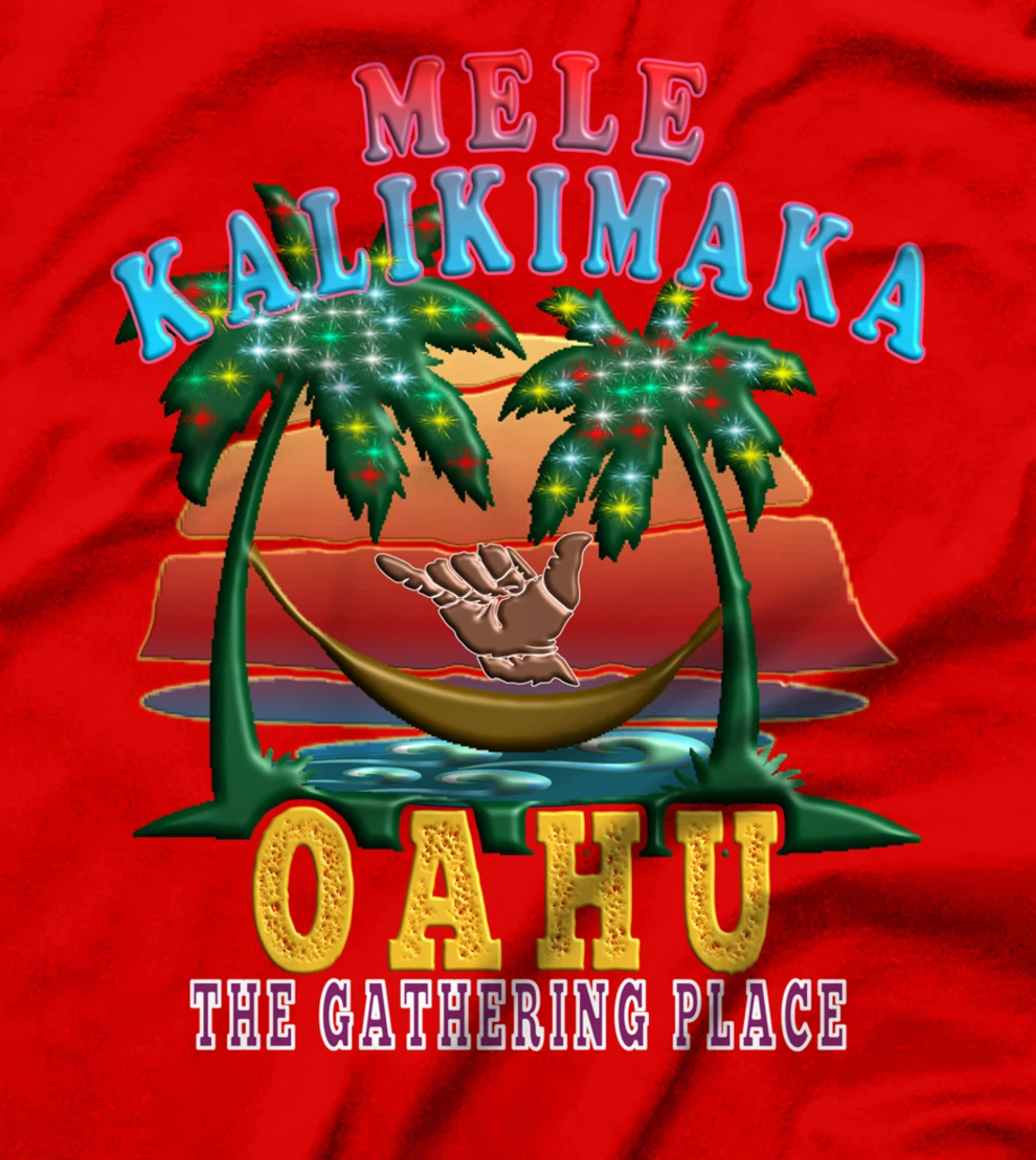 Merry Christmas Mele Kalikimaka Oahu Hawaii T-Shirt