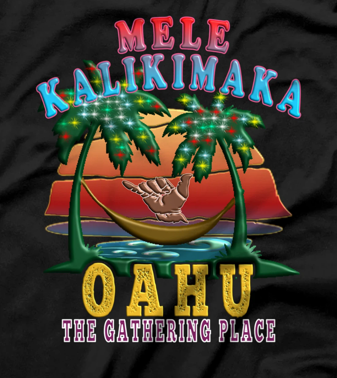 Merry Christmas Mele Kalikimaka Oahu Hawaii T-Shirt