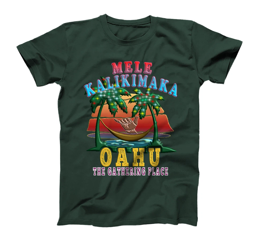 Merry Christmas Mele Kalikimaka Oahu Hawaii T-Shirt