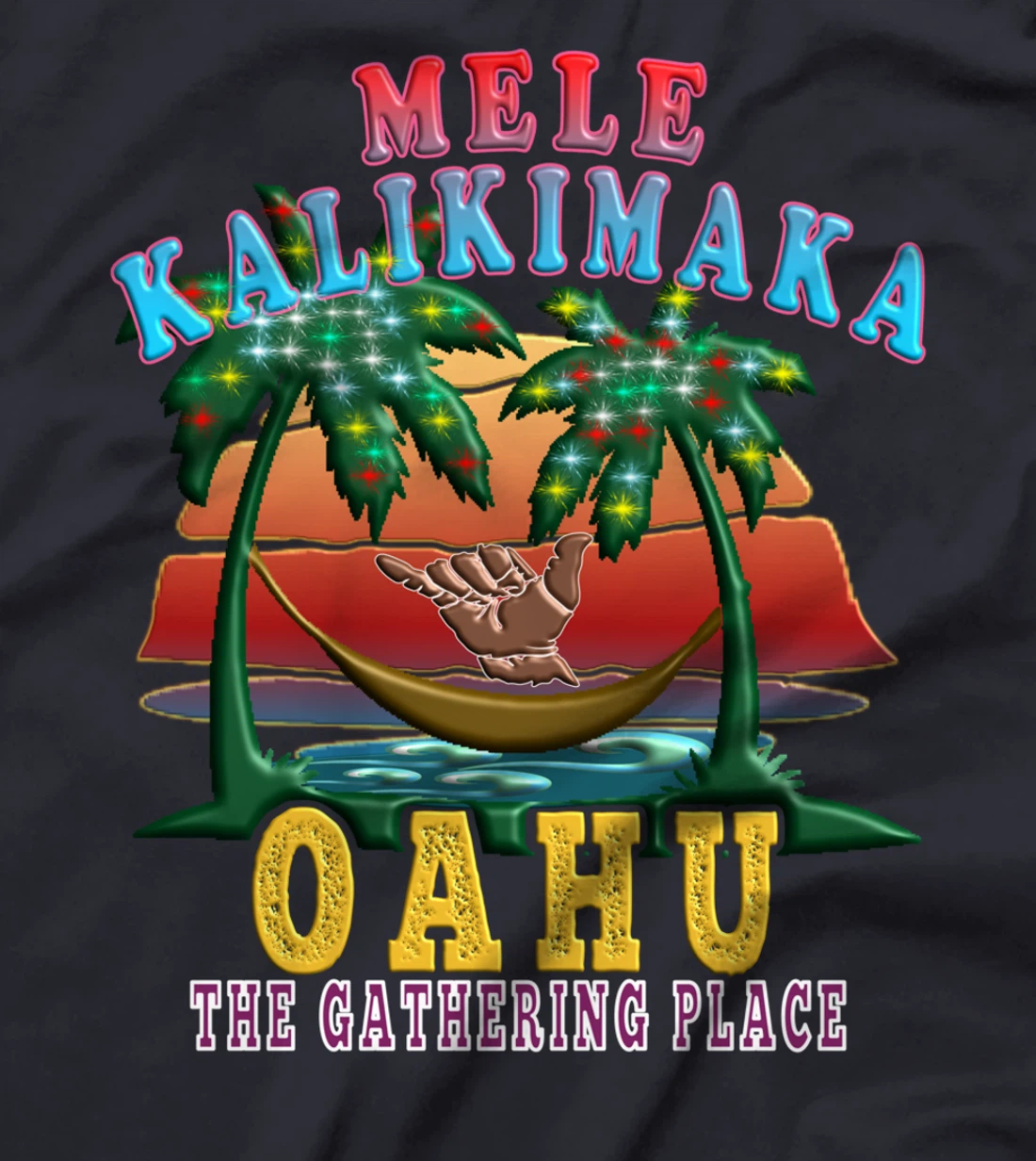 Merry Christmas Mele Kalikimaka Oahu Hawaii T-Shirt
