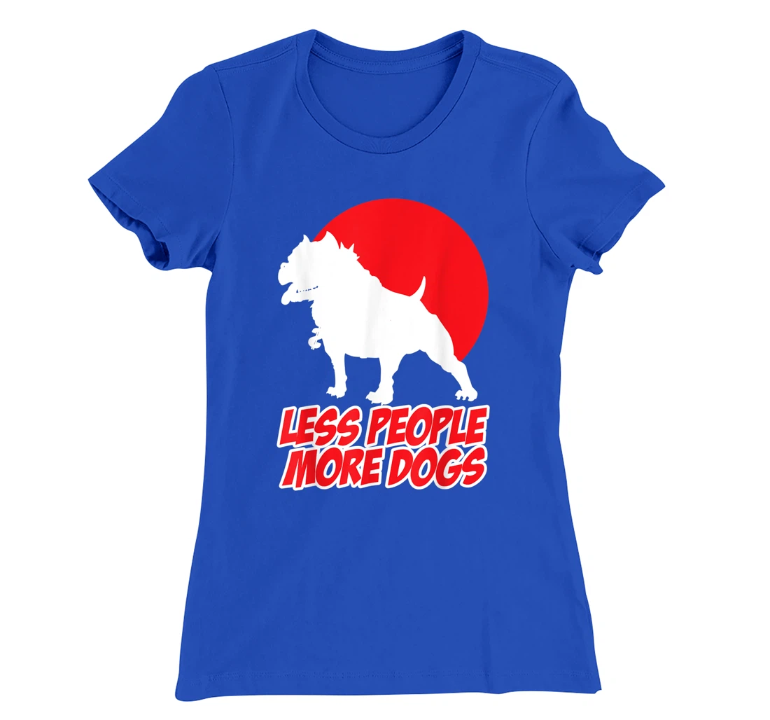 Less People More Dogs Funny Pet Puppy Sunset Sarcastic Men's T-Shirt, Women T-Shirt