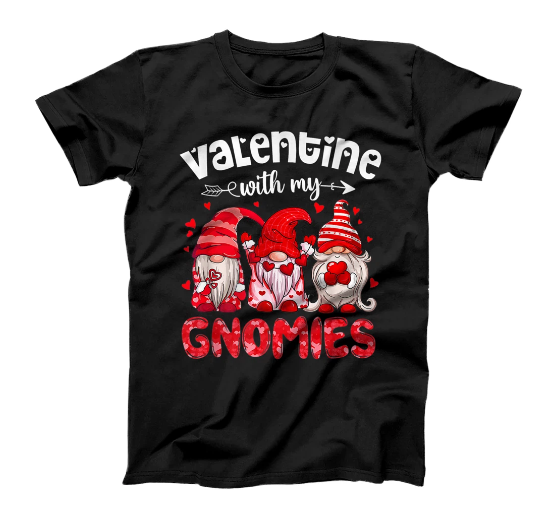 Valentine With My Gnomies Gnomes Red Heart Valentines T-Shirt, Kid T-Shirt and Women T-Shirt