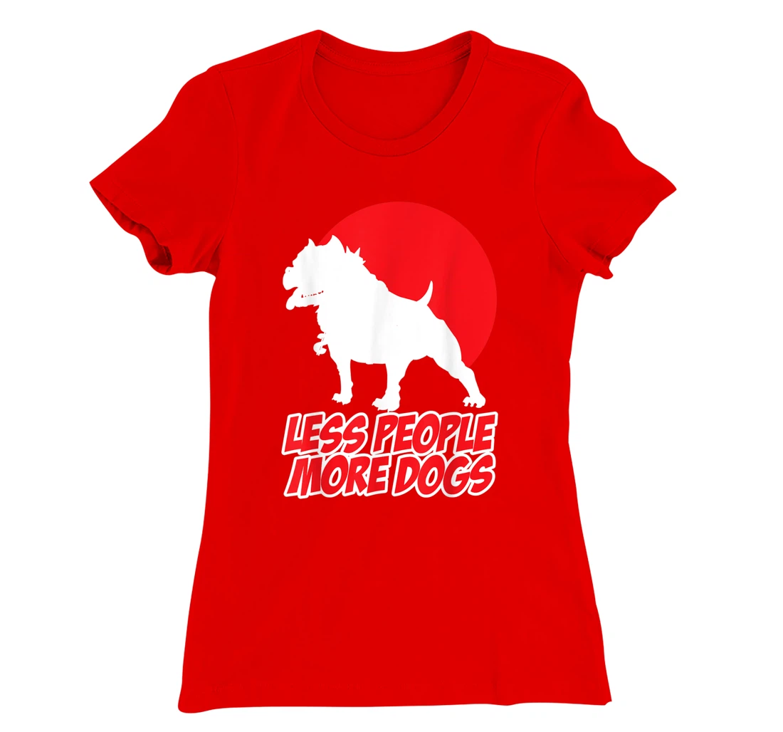 Less People More Dogs Funny Pet Puppy Sunset Sarcastic Men's T-Shirt, Women T-Shirt