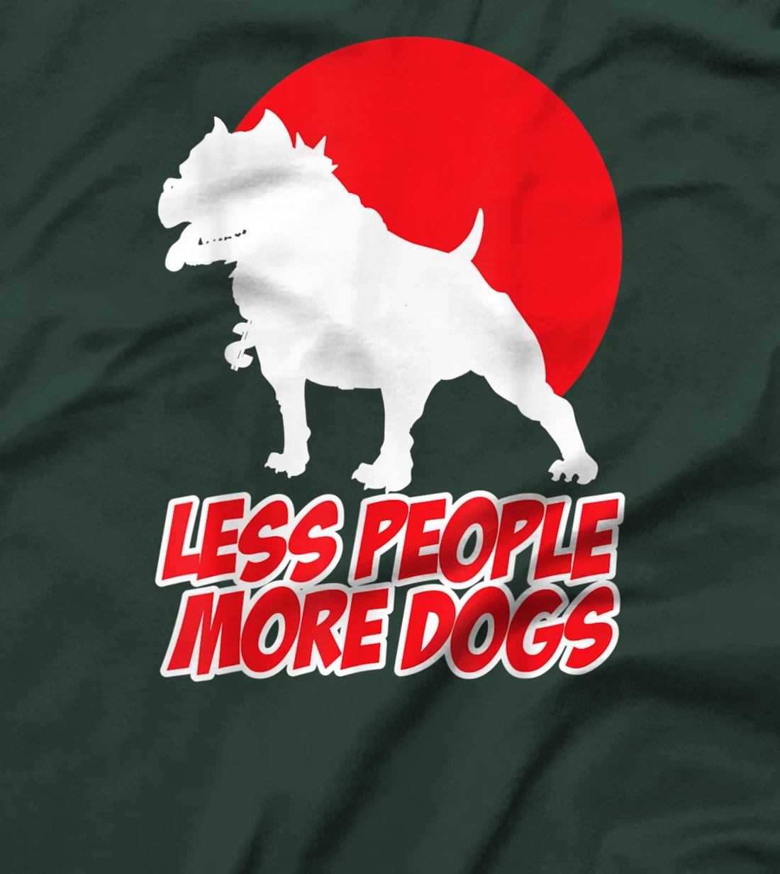 Less People More Dogs Funny Pet Puppy Sunset Sarcastic Men's T-Shirt, Women T-Shirt
