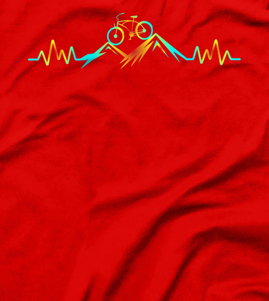 Mountain Bike Heartbeat T-Shirt, Women T-Shirt