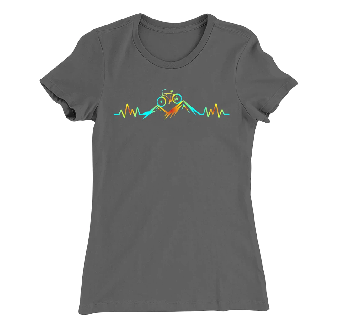 Mountain Bike Heartbeat T-Shirt, Women T-Shirt