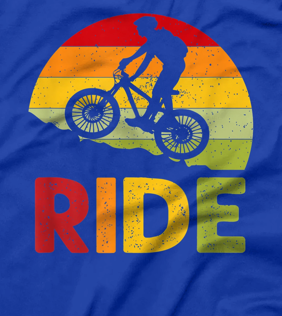 Mountain Bike Ride Retro Sunset T-Shirt, Women T-Shirt