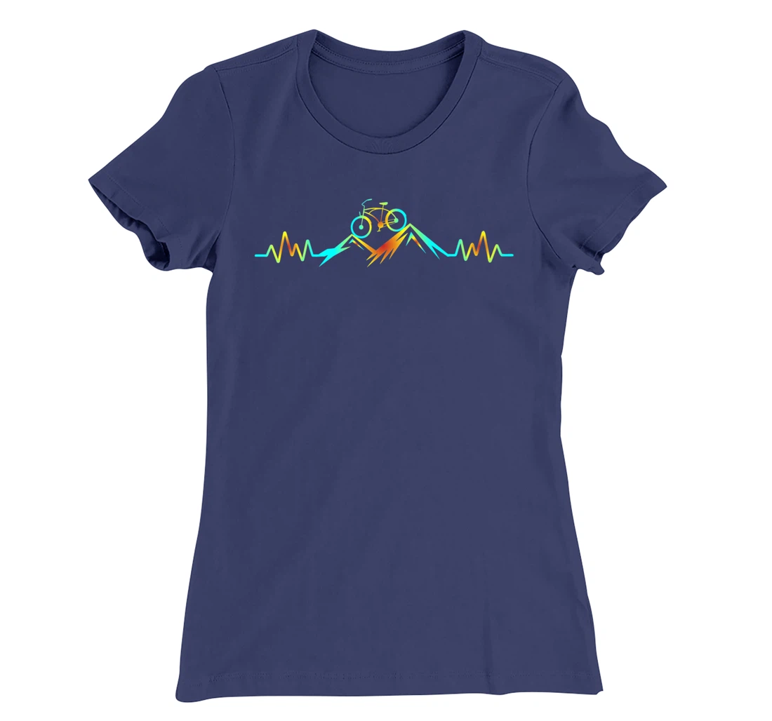 Mountain Bike Heartbeat T-Shirt, Women T-Shirt