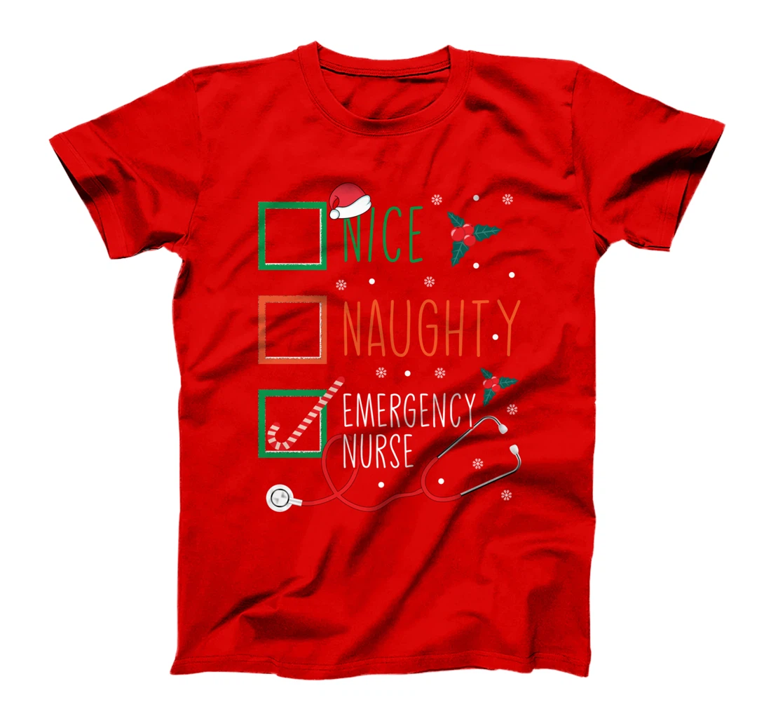 Santa Claus Naughty List - Funny Christmas Nursing Student T-Shirt