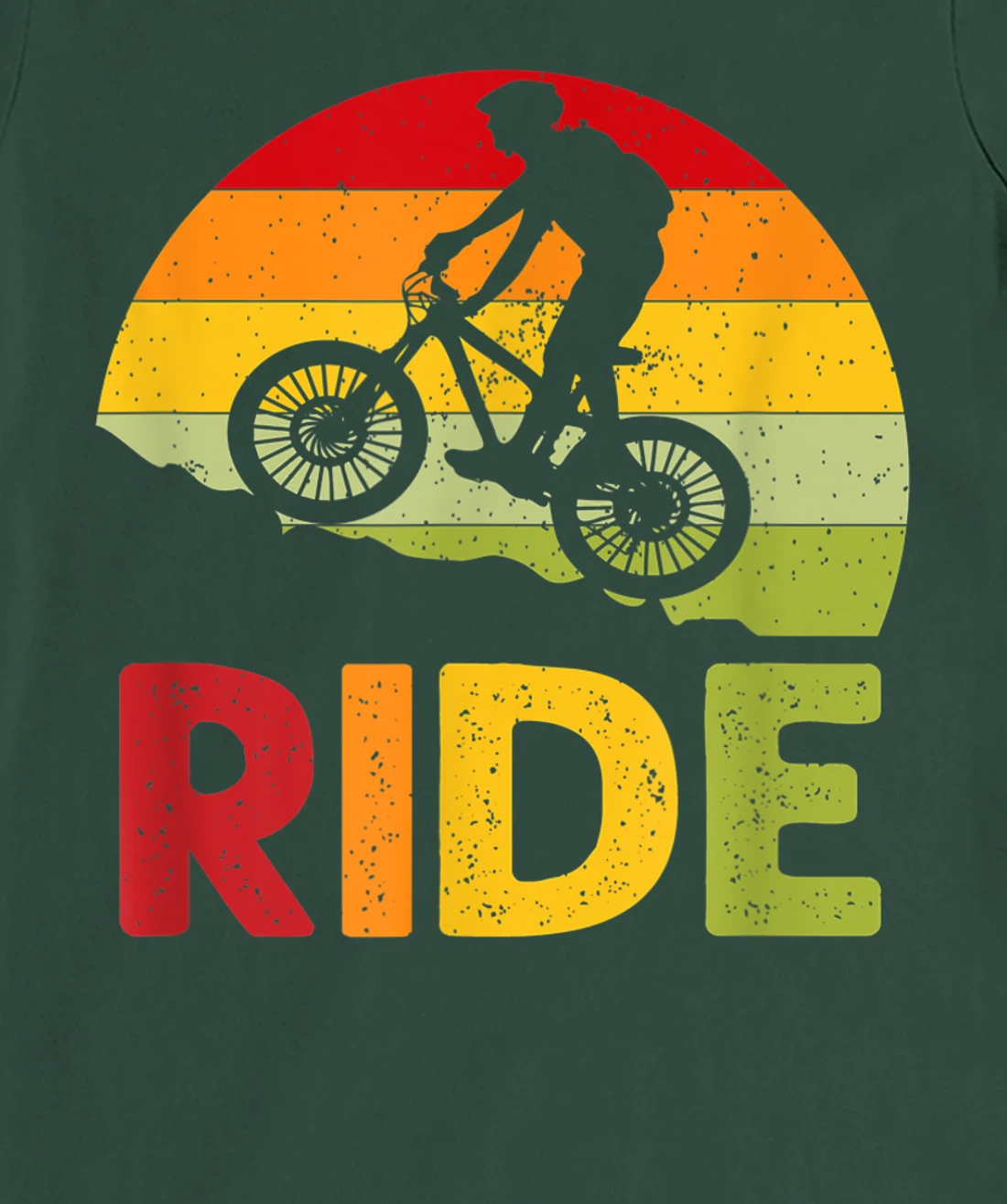 Mountain Bike Ride Retro Sunset T-Shirt, Women T-Shirt