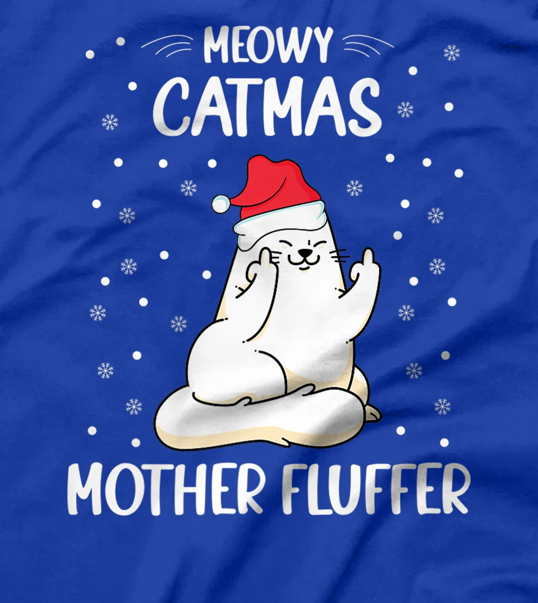 Christmas Cat Lover - Funny Meowy Christmas Cat Lover T-Shirt, Women T-Shirt