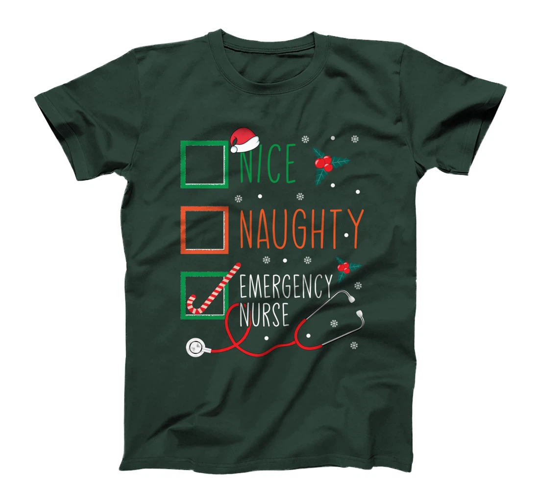 Santa Claus Naughty List - Funny Christmas Nursing Student T-Shirt