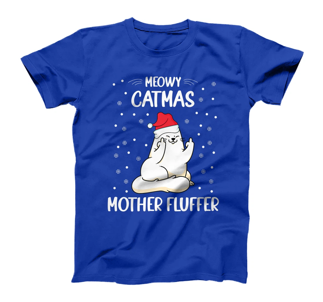 Christmas Cat Lover - Funny Meowy Christmas Cat Lover T-Shirt, Women T-Shirt