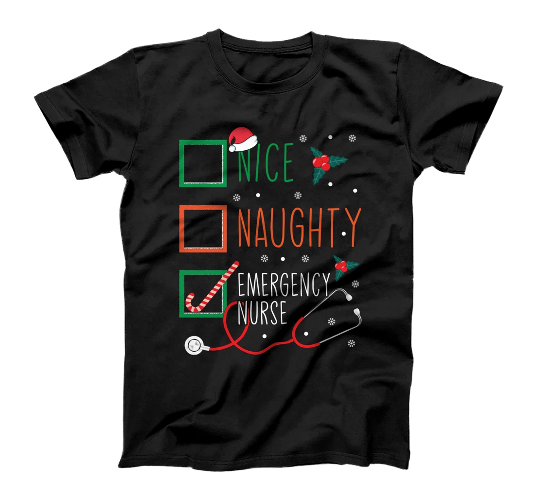 Santa Claus Naughty List - Funny Christmas Nursing Student T-Shirt