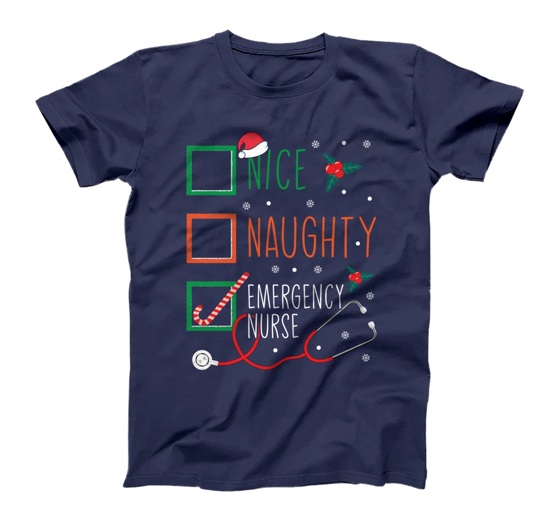 Santa Claus Naughty List - Funny Christmas Nursing Student T-Shirt