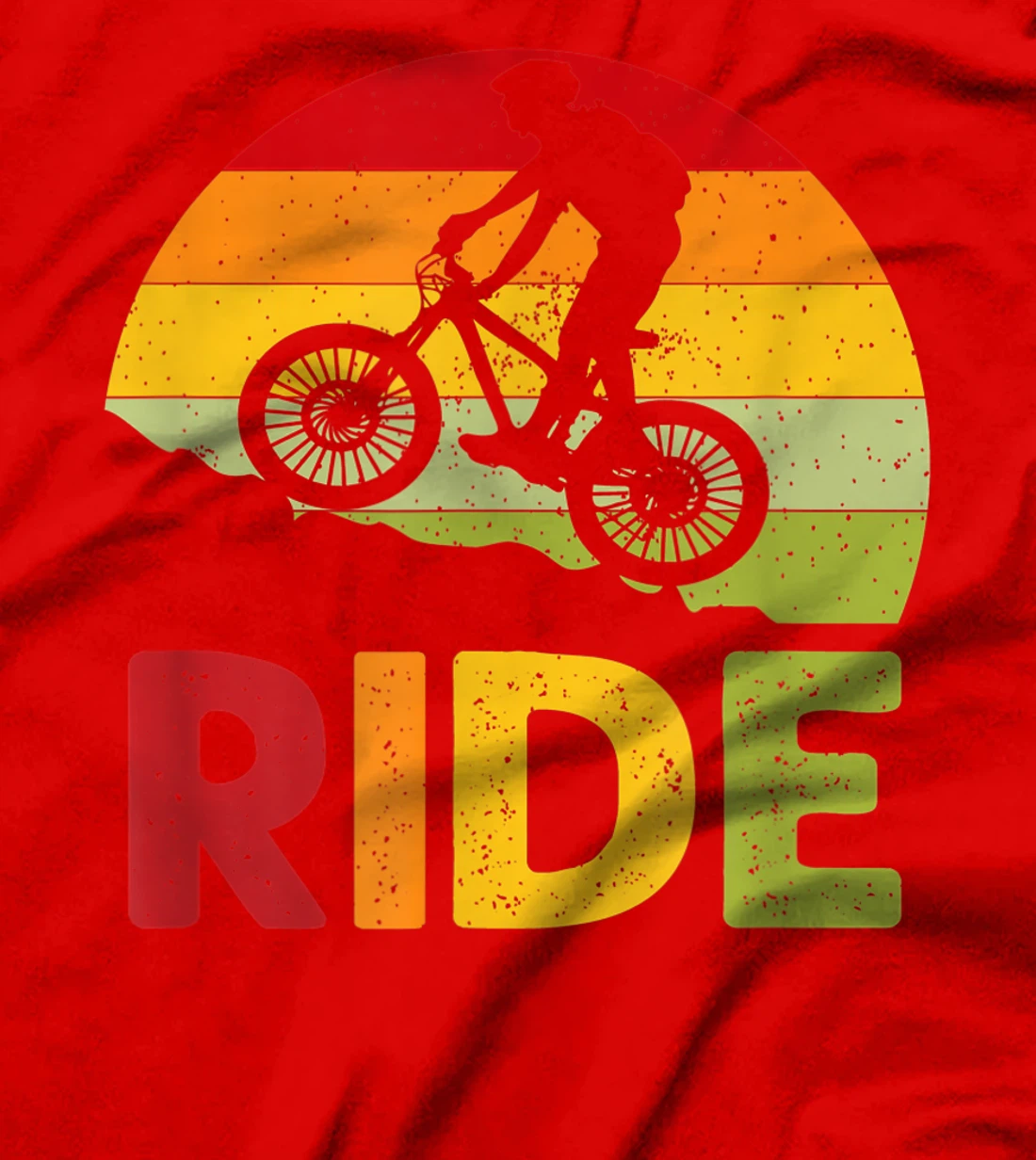 Mountain Bike Ride Retro Sunset T-Shirt, Women T-Shirt