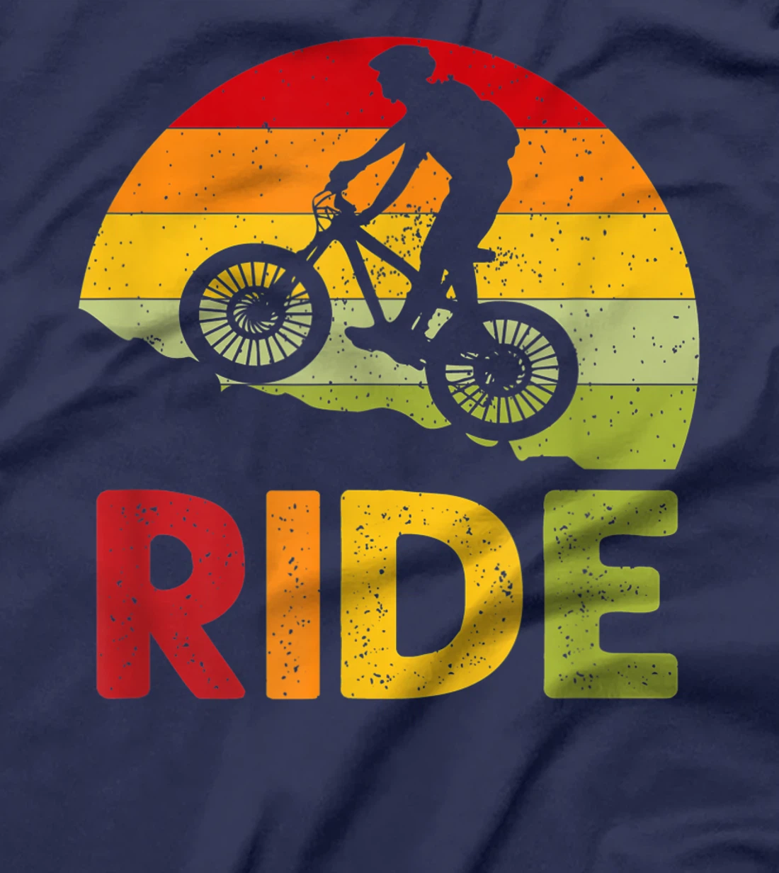 Mountain Bike Ride Retro Sunset T-Shirt, Women T-Shirt