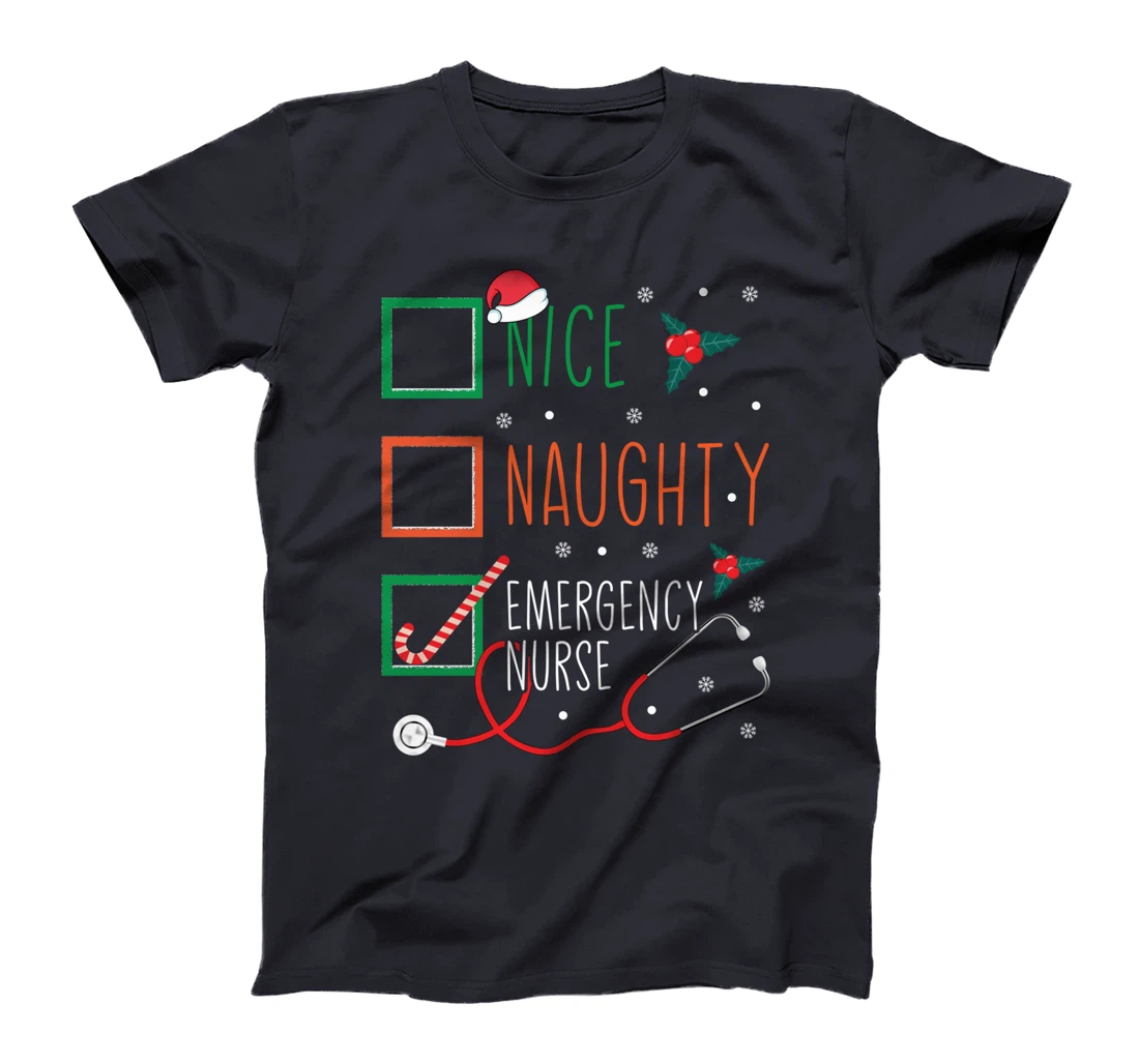 Santa Claus Naughty List - Funny Christmas Nursing Student T-Shirt