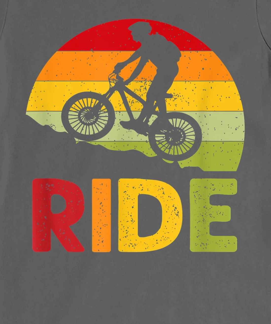 Mountain Bike Ride Retro Sunset T-Shirt, Women T-Shirt