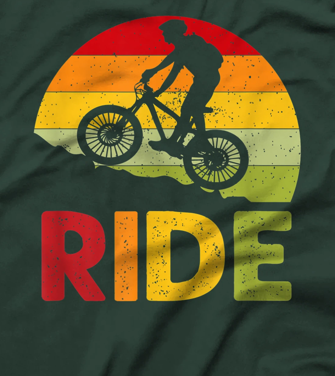 Mountain Bike Ride Retro Sunset T-Shirt, Women T-Shirt