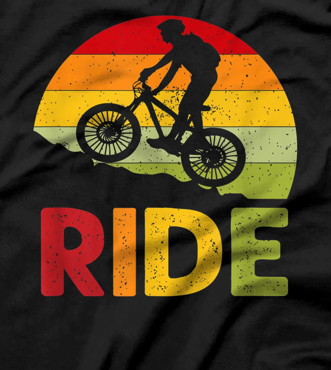 Mountain Bike Ride Retro Sunset T-Shirt, Women T-Shirt