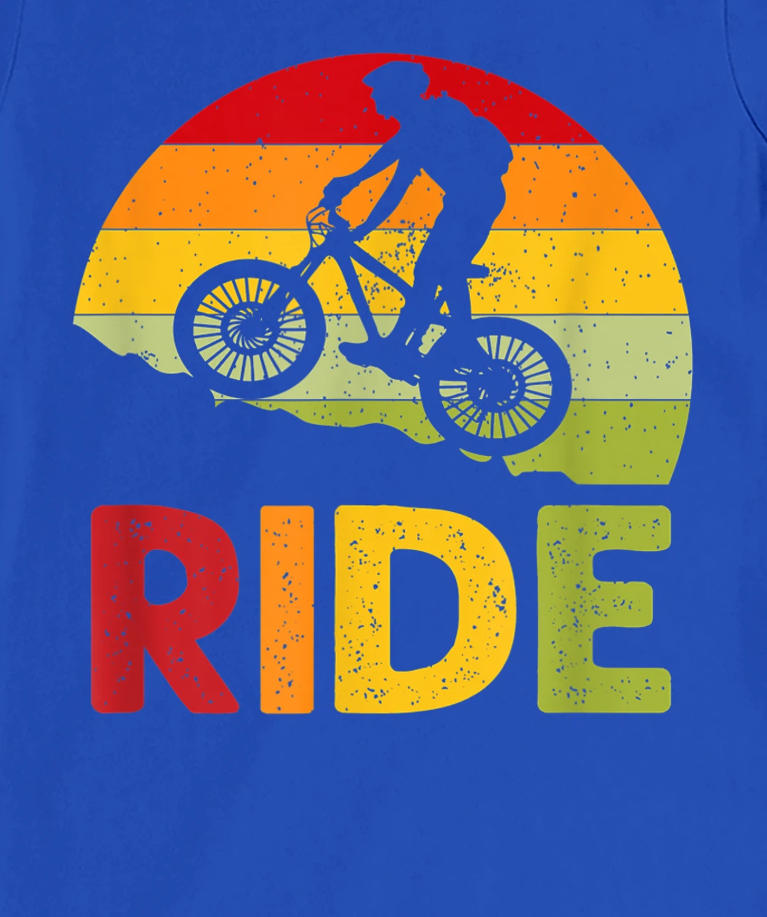 Mountain Bike Ride Retro Sunset T-Shirt, Women T-Shirt