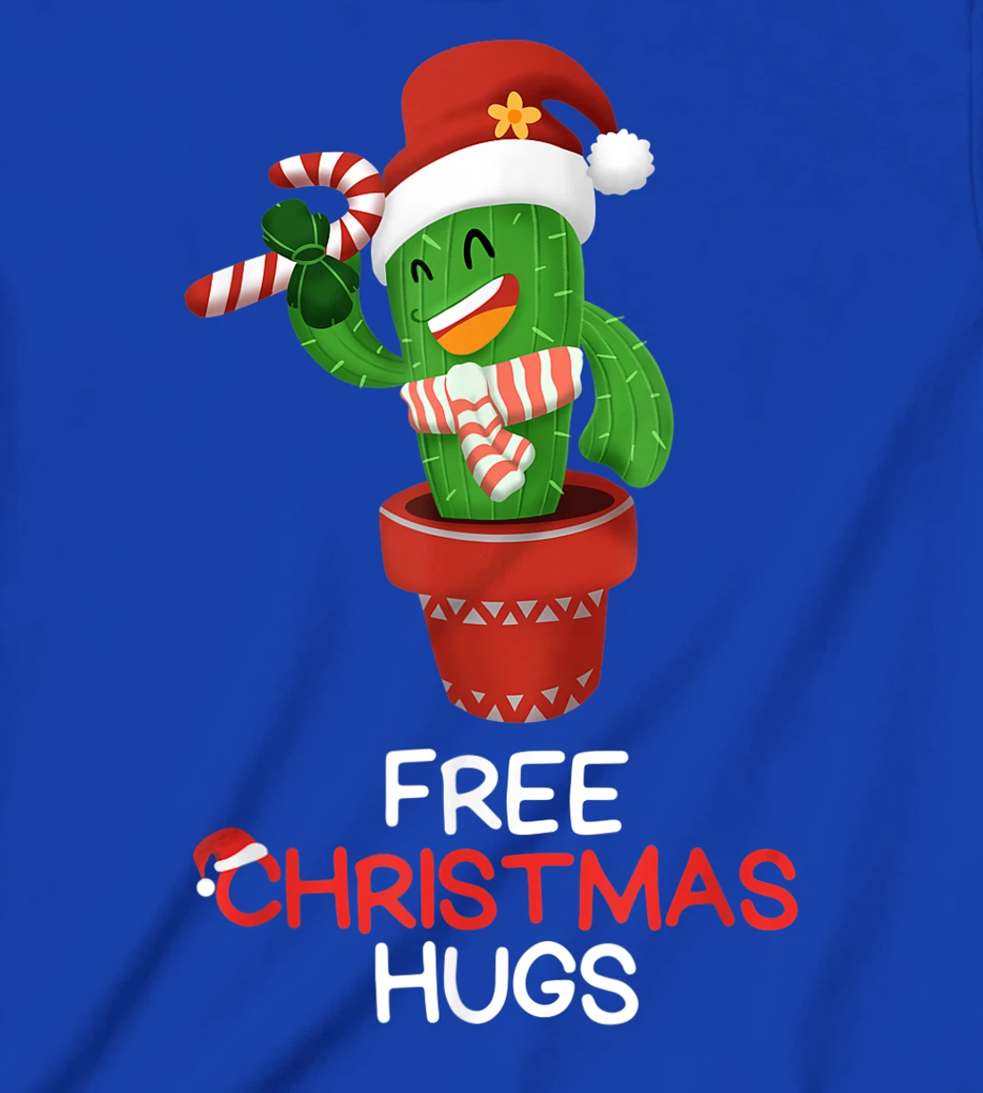 Free Christmas Hugs Cactus T-Shirt, Kid T-Shirt and Women T-Shirt