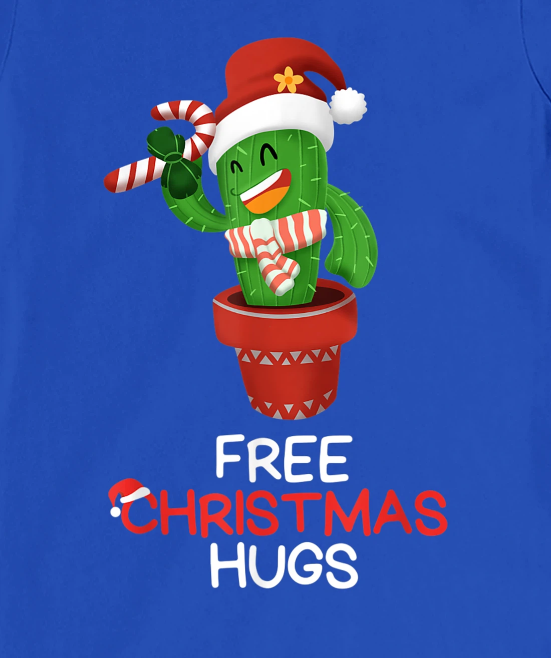 Free Christmas Hugs Cactus T-Shirt, Kid T-Shirt and Women T-Shirt