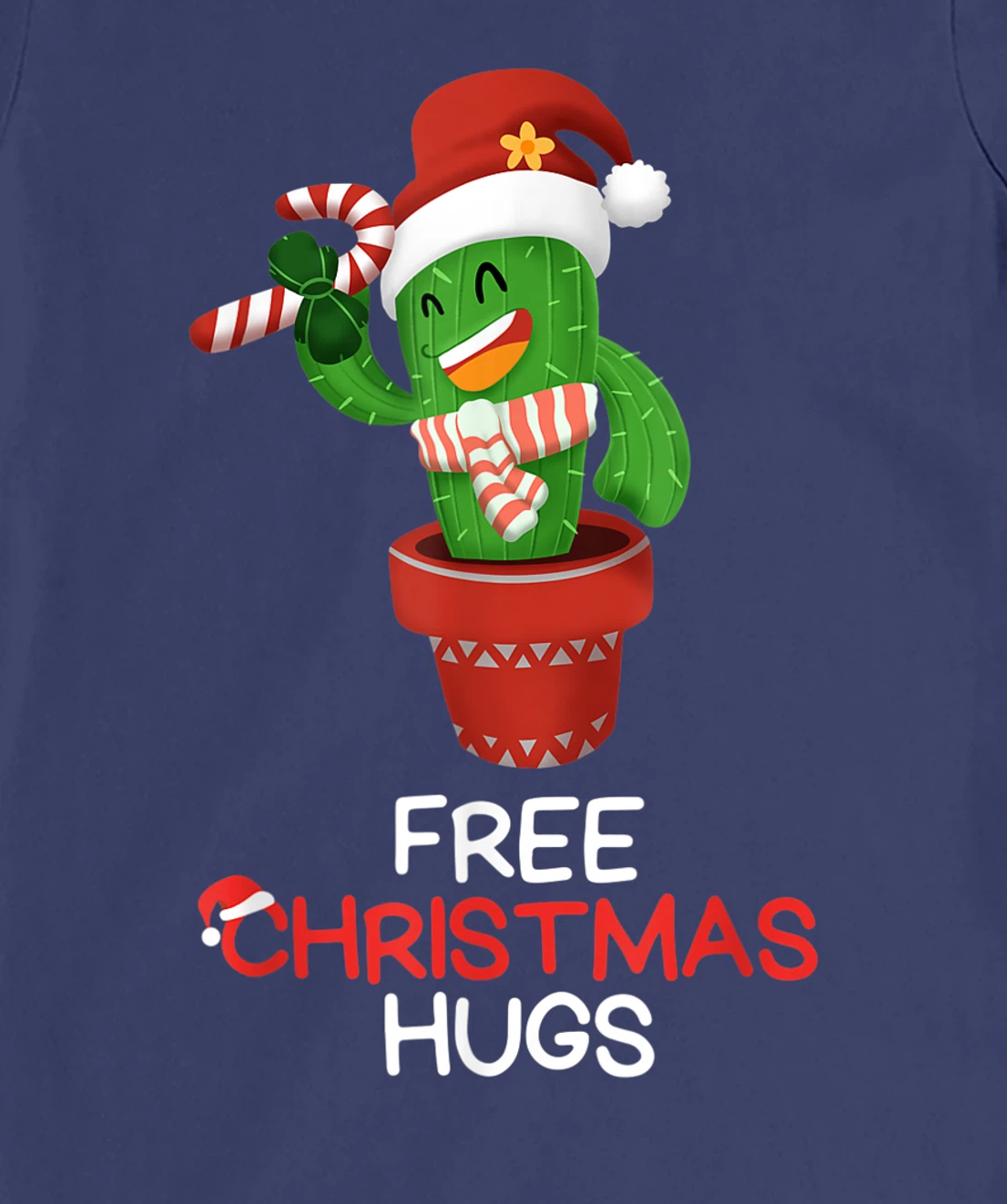 Free Christmas Hugs Cactus T-Shirt, Kid T-Shirt and Women T-Shirt