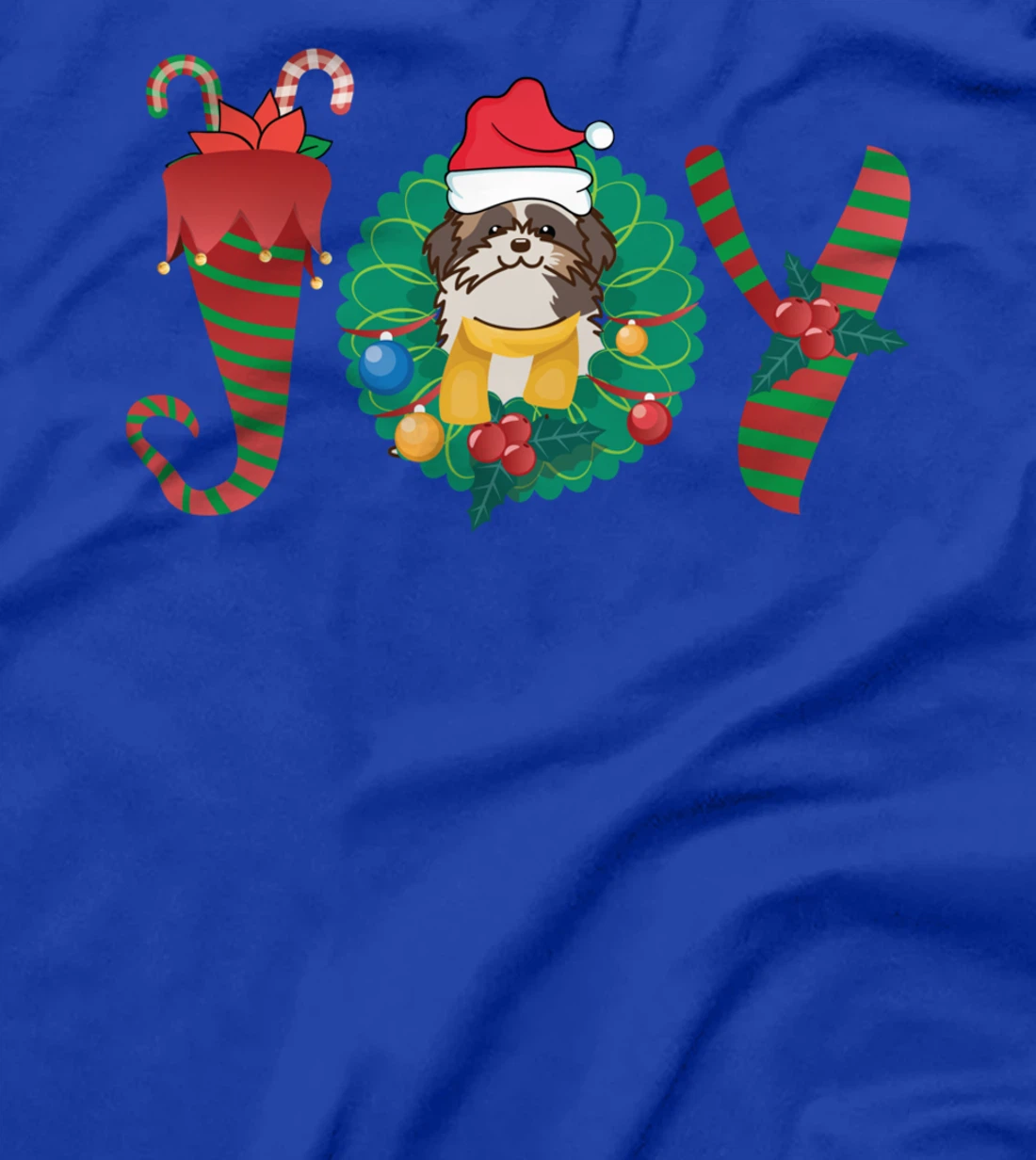 Santa Claus Dog Funny Dog Breeding Expert Christmas Shih Tzu T-Shirt