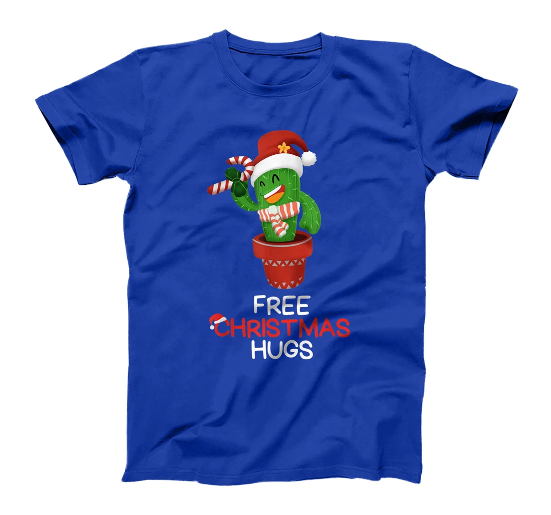 Free Christmas Hugs Cactus T-Shirt, Kid T-Shirt and Women T-Shirt