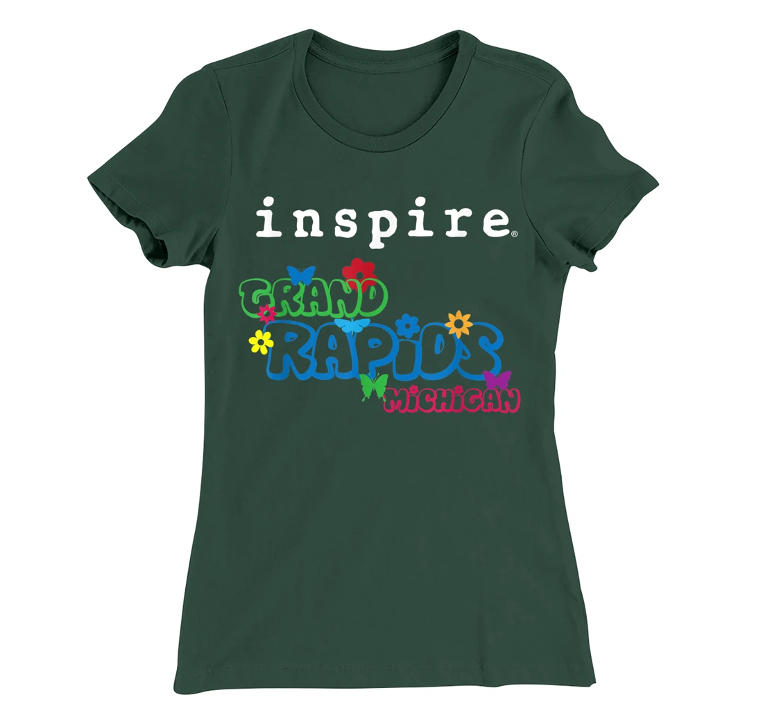 inspire Grand Rapids Michigan City Travel Destination Fun T-Shirt, Women T-Shirt