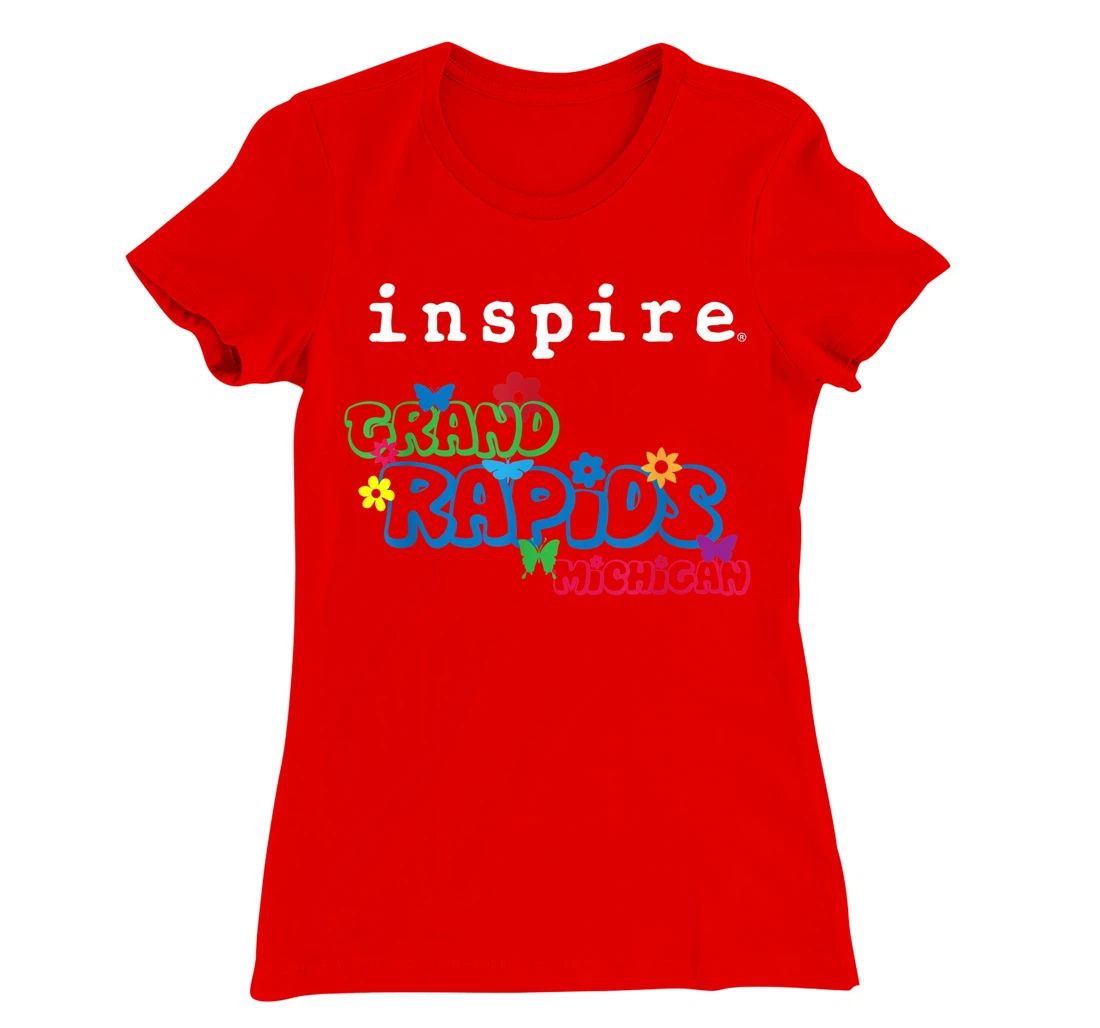 inspire Grand Rapids Michigan City Travel Destination Fun T-Shirt, Women T-Shirt